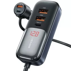   USAMS töltő C40 3xUSB+2xUSB-C 165W PD+QC gyorstöltés fekete CC213CC01 (US-CC213)