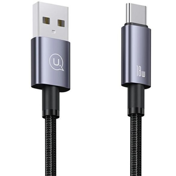 USAMS USB-ről USB-C 3A 1.2m gyors töltő acél kábel SJ663USB01 (US-SJ663)