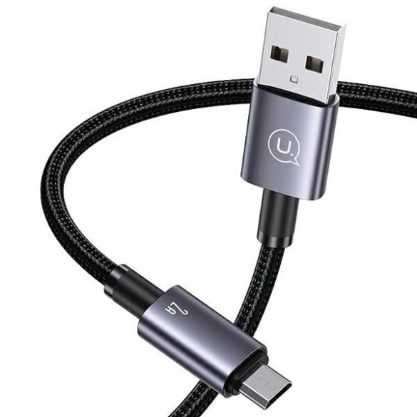 USAMS USB-Micro-USB 2A 2m gyors töltő acél kábel SJ670USB01 (US-SJ670)