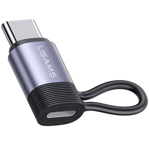 USAMS adapter AU17 Lightning - USB-C 30W acél SJ677LN01 (US-SJ677)