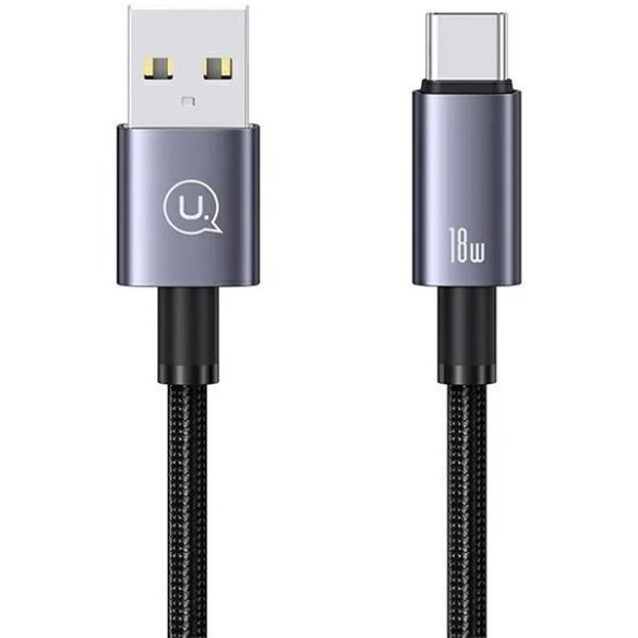 USAMS USB USB-C 3A kábel 0.25m gyors töltő acél SJ680USB01 (US-SJ680)