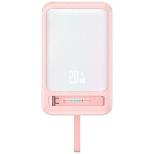 USAMS CD219 XM Series MagSafe-kompatibilis powerbank 10000mAh - rózsaszín