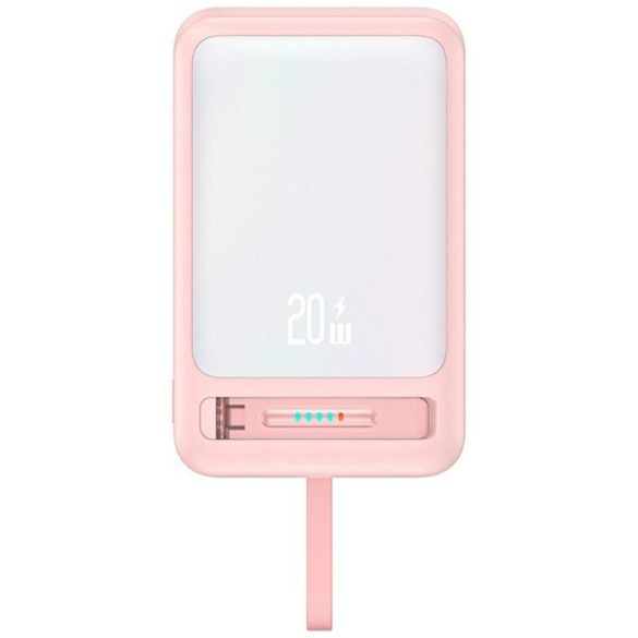 USAMS CD219 XM Series MagSafe-kompatibilis powerbank 10000mAh - rózsaszín