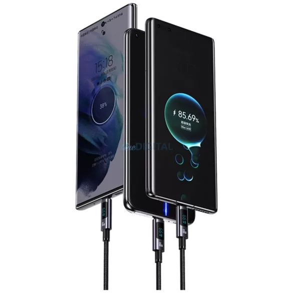 Kábel USAMS Sufeng sorozat US-SJ673 66W 6A gyors töltés USB-C - USB-A 1,2m matt