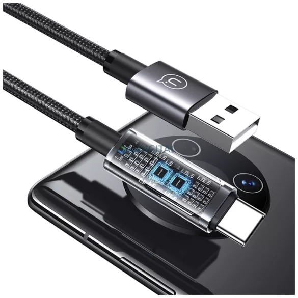 Kábel USAMS Sufeng sorozat US-SJ673 66W 6A gyors töltés USB-C - USB-A 1,2m matt