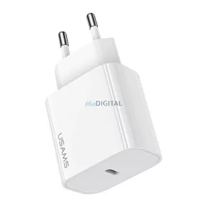 USAMS fali töltő 1xUSB-C T65 PD20W (csak a fejrész) PD gyors töltő, fehér CC226TC01 (US-CC226)