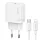 USAMS Lad. hálózat. 1xUSB-C T65 PD20WPD gyorstöltő US-CC226 + USB-C/Lightning kábel US-SJ712 30 W