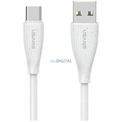   Kábel USAMS Green Series SJ714 18W 3A USB-A és USB-C 1m fehér