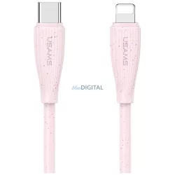   Kábel USAMS Green Series SJ717 30W USB-C Lightning 1m rózsaszínű