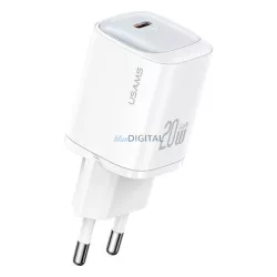   USAMS CC248 20 W-os GaN USB-CFast töltő, HC Series, fehér, CC248TC02
