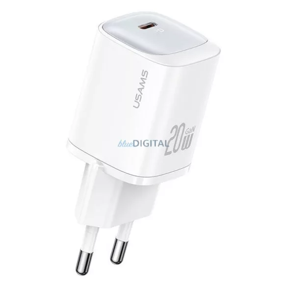 USAMS CC248 20 W-os GaN USB-CFast töltő, HC Series, fehér, CC248TC02