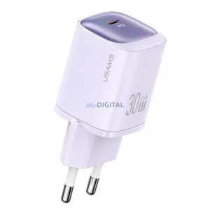 USAMS CC251 30 W-os GaN USB-CFast töltő, HC Series, lila, CC251TC03