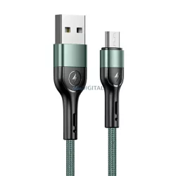   USAMS kábel fonott U55 2A micro USB 1db készlet U55 zöld 1m SJ450USBSG02 (US-SJ450)
