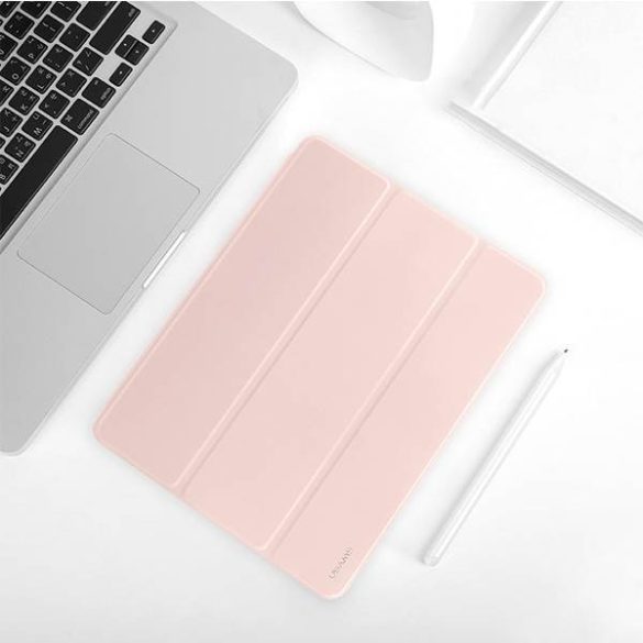 USAMS Case Winto iPad Pro 12.9" 2020 rózsaszín Smart Cover tok