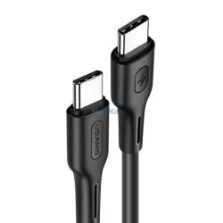   USAMS kábel U43 USB-C - USB-C 100W PD gyorstöltés 5A 1.2m fekete SJ459USB01 (US-SJ459)