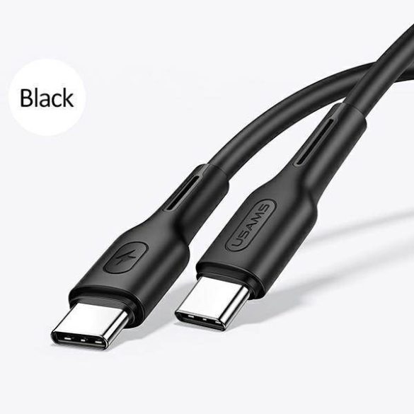 USAMS kábel U43 USB-C - USB-C 100W PD gyorstöltés 5A 1.2m fekete SJ459USB01 (US-SJ459)