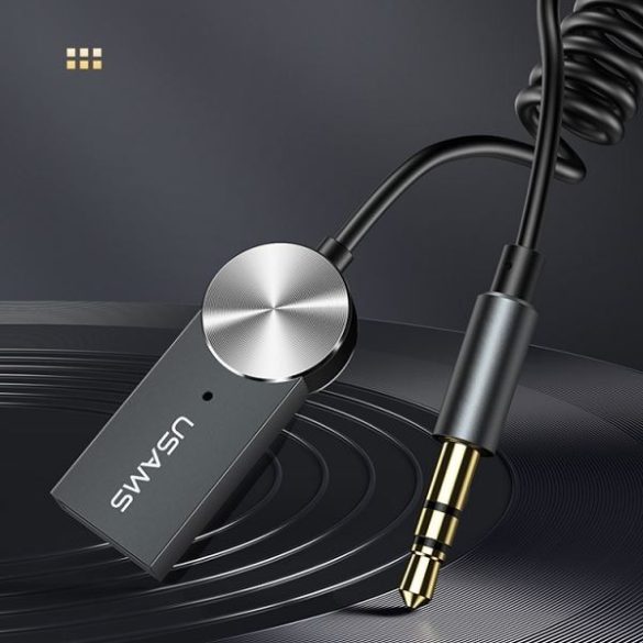 USAMS Adapter audio Bluetooth 5.0 USB-AUX szürke