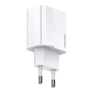 USAMS T34 hálózati töltő 1xUSB-C 20W 5V-3A PD3.0 gyorstöltés (US-CC118) - fehér