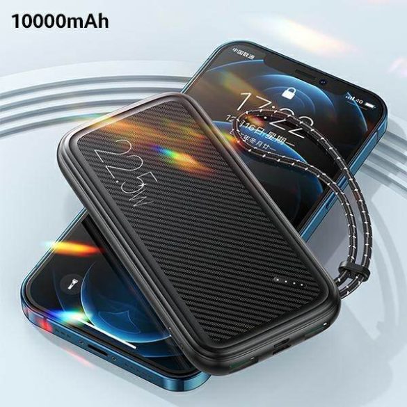 USAMS Powerbank PB56 10000mAh 22.5W 2xQC3.0+PD gyorstöltés fekete 10KCD15101 (US-CD151)