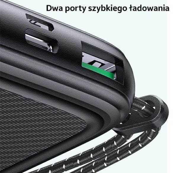USAMS Powerbank PB56 10000mAh 22.5W 2xQC3.0+PD gyorstöltés fekete 10KCD15101 (US-CD151)