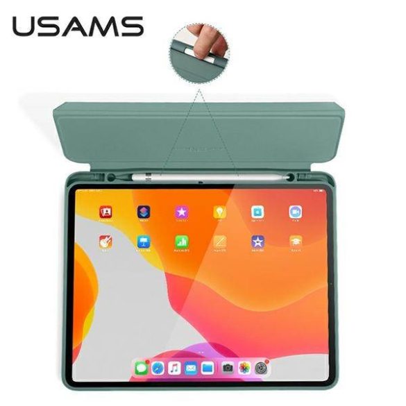 USAMS Case Winto iPad Air 10.9" 2020 fekete Smart Cover tok