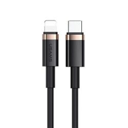   USAMS kábel U63 USB-C - Lightning 1,2m 20W PD gyorstöltés fekete SJ484USB01 (US-SJ484)