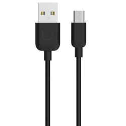   USAMS kábel U-Turn microUSB 1m fekete 2A MICUSBXD01 (US-SJ098)