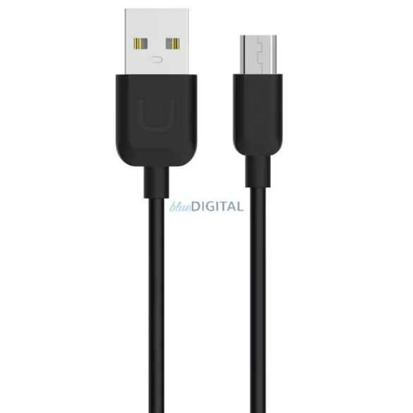 USAMS kábel U-Turn microUSB 1m fekete 2A MICUSBXD01 (US-SJ098)