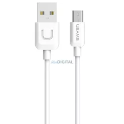   USAMS kábel U-Turn microUSB 1m fehér 2A MICUSBXD02 (US-SJ098)