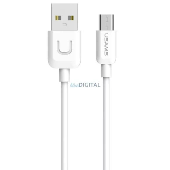 USAMS kábel U-Turn microUSB 1m fehér 2A MICUSBXD02 (US-SJ098)