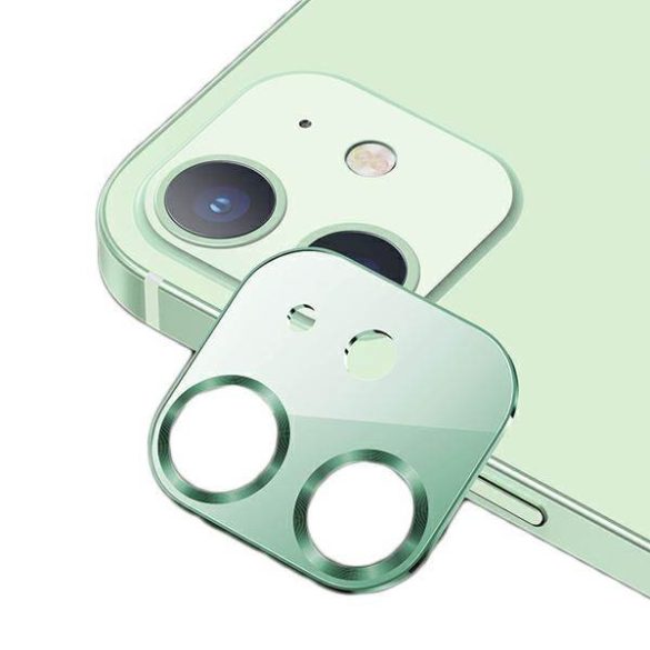USAMS Camera Lens edzett üveg iPhone 12 kameralencsére fém zöld BH703JTT04 (US-BH703)