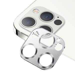 USAMS Camera Lens edzett üveg iPhone 12 Pro fém kameralencsére ezüst BH704JTT01 (US-BH704)