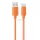 USAMS U98 szilikon USB-C kábel 3A gyorstöltés - narancssárga