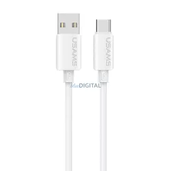 USAMS U98 szilikon USB-C kábel 3A gyorstöltés - fehér