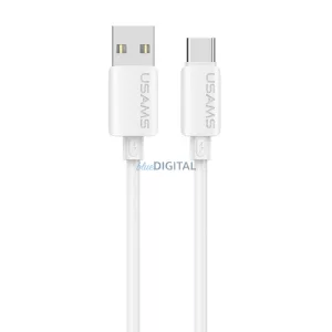 USAMS U98 szilikon USB-C kábel 3A gyorstöltés - fehér
