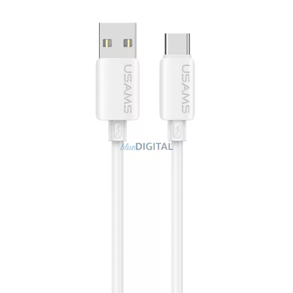 USAMS U98 szilikon USB-C kábel 3A gyorstöltés - fehér