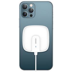   USAMS indukciós töltő US-CD159 mágneses W1 15W Extra vékony iPhone 12 sorozat fehér CD159DZ02