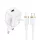 USAMS Hálózati Power Delivery 1xUSB-C T36 mini 20 W + USB-C–Lightning kábel, fehér, PD3.0 gyors töltő XFKXLOGTL02 (US-CC124+US-SJ484)