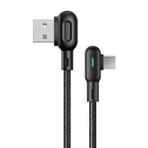 USAMS kábel U57 MicroUSB 1,2m 2A fekete SJ458USB01 (US-SJ458)