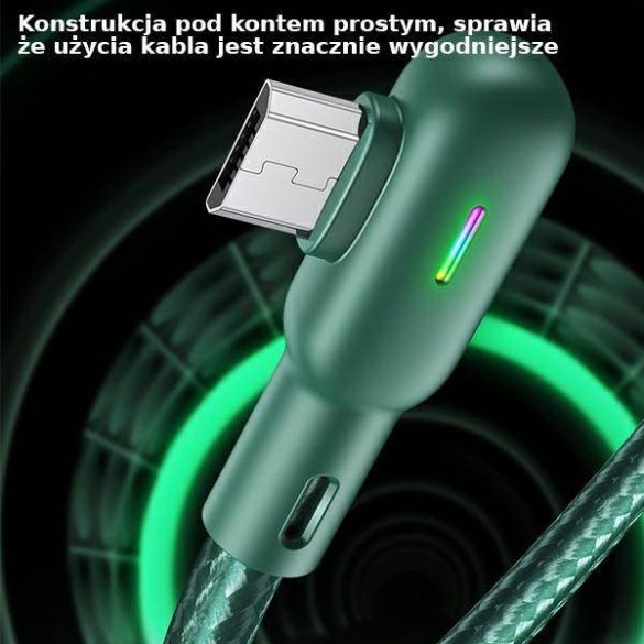 USAMS kábel U57 MicroUSB 1,2m 2A fekete SJ458USB01 (US-SJ458)