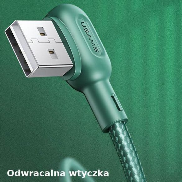 USAMS kábel U57 MicroUSB 1,2m 2A fekete SJ458USB01 (US-SJ458)