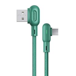   USAMS kábel U57 MicroUSB 1,2m 2A zöld SJ458USB02 (US-SJ458)