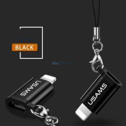 USAMS microUSB Lightning adapter fekete SJ152ML01 (US-SJ152)