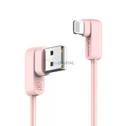   USAMS kábel U-flow Lightning 1,2m 2A rózsaszín IPUSBCY03 (US-SJ165)