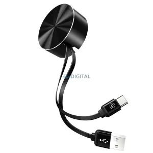 USAMS U-Bin behúzható USB-C kábel 1m 2A (US-SJ164) - fekete