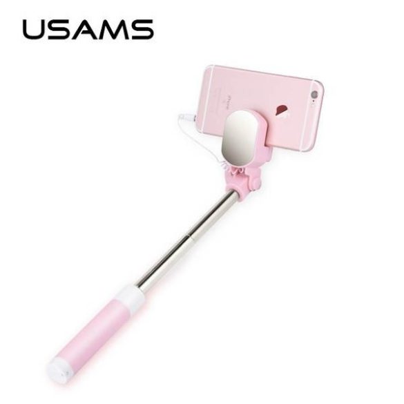 USAMS Selfie bot Mini Mirror 3,5mm rózsaszín ZB3002 (US-ZB030)