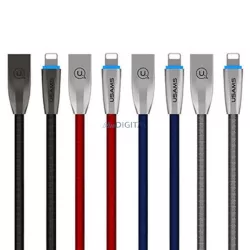   USAMS kábel fonott U-Light Lightning szürke 1,2m IPZSUSB02 (US-SJ182)
