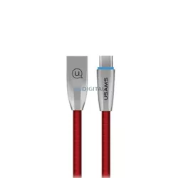   USAMS kábel fonott U-Light USB-C vörös 1,2m TCZSUSB04 (US-SJ184)