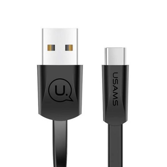 USAMS kábel lapos U2 USB-C 1,2m fekete SJ200TC01 (US-SJ200)