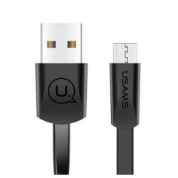   USAMS kábel lapos U2 microUSB 1,2m fekete SJ201MIC01 (US-SJ201)